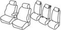 Set coprisedili Superior - Nero/Rosso - compatibile per Renault Scenic X-Mod 5 posti (09/09>09/16)