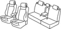 Set coprisedili Superior - Nero/Grigio - compatibile per Renault Megane III 5p (11/08>12/15) GT Line