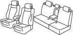 Set coprisedili Superior - Nero/Rosso - compatibile per Renault Megane III 5p (11/08>12/15) GT Line