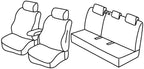 Set coprisedili Superior - Nero/Blu - compatibile per Renault Modus (02/08>06/13)