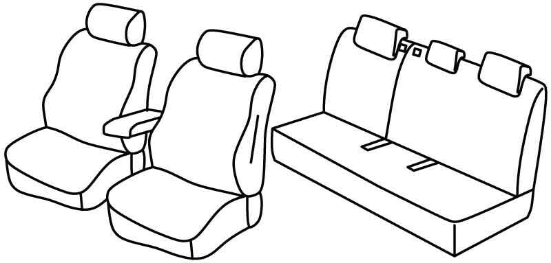 Set coprisedili Superior - Nero/Grigio - compatibile per Renault Modus (02/08>06/13)