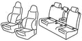 Set coprisedili Superior - Grigio/Nero - compatibile per Renault Megane IV Berlina (01/16>12/23) GT Line