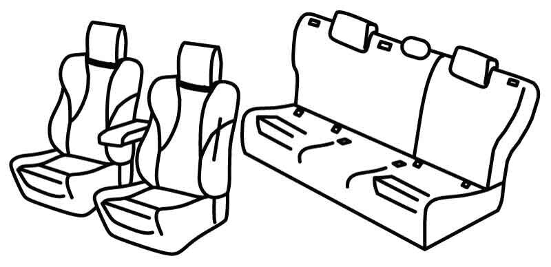 Set coprisedili Superior - Grigio/Nero - compatibile per Renault Arkana 5p (04/21>) RS Line