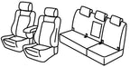 Set coprisedili Superior - Nero/Grigio - compatibile per Renault Scenic 5 posti (10/16>12/22)