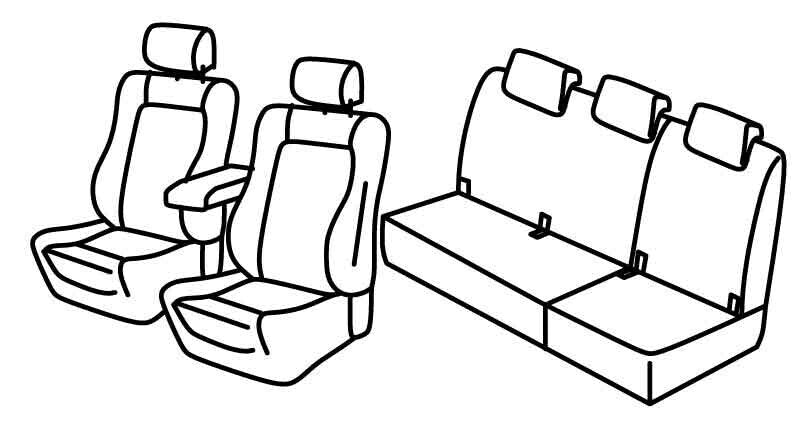 Set coprisedili Superior - Nocciola - compatibile per Renault Scenic 5 posti (10/16>12/22)