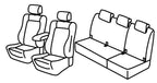 Set coprisedili Superior - Nero/Grigio - compatibile per Renault Scenic 5 posti (10/16>12/22)