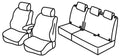 Set coprisedili Superior - Nero/Grigio - compatibile per Mercedes Citan (09/21>) - Renault Kangoo 5p (06/21>)