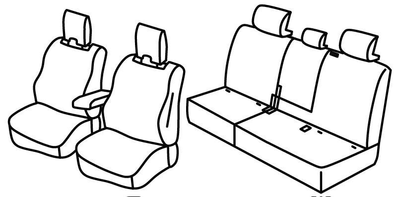 Set coprisedili Superior - Nocciola - compatibile per Renault Espace (06/23>05/25) Alpine E-Tech Hybrid