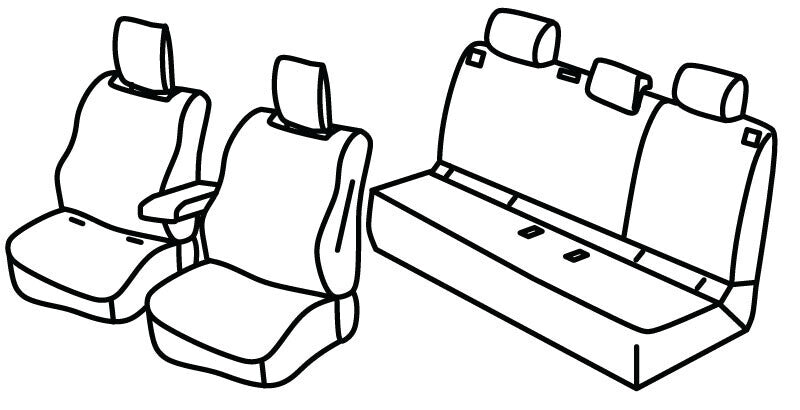 Set coprisedili Superior - Nocciola - compatibile per Renault Captur (04/24>) Hybrid - Renault Symbioz 5p (08/24>) Hybrid