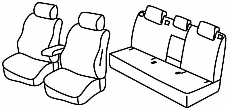 Set coprisedili Superior - Nocciola - compatibile per Seat Ateca (07/16>) Style, Business