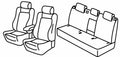 Set coprisedili Superior - Nero/Blu - compatibile per Seat Ateca (07/16>) Xcellence