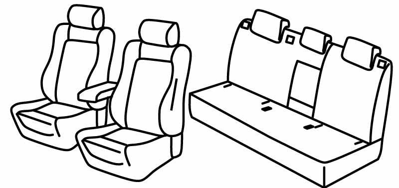 Set coprisedili Superior - Grigio/Nero - compatibile per Seat Ateca (07/16>) Xcellence
