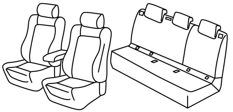 Set coprisedili Superior - Nero/Grigio - compatibile per Seat Arona (11/17>) FR, Xcellence