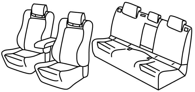 Set coprisedili Superior - Beige - compatibile per Seat Leon 5p (06/20>) FR