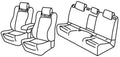 Set coprisedili Superior - Nero/Rosso - compatibile per Seat Leon 5p (06/20>) FR