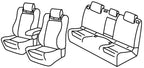 Set coprisedili Superior - Nero/Rosso - compatibile per Seat Leon 5p (06/20>) FR