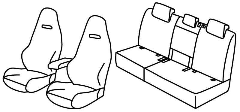 Set coprisedili Superior - Nero/Grigio - compatibile per Seat Tarraco (01/19>05/25) FR