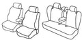 Set coprisedili Superior - Grigio/Nero - compatibile per Skoda Octavia 5p (09/04>02/13)