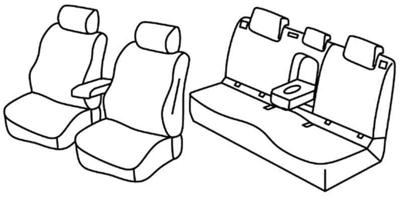 Set coprisedili Superior - Beige - compatibile per Skoda Octavia 5p (03/13>12/16) Elegance