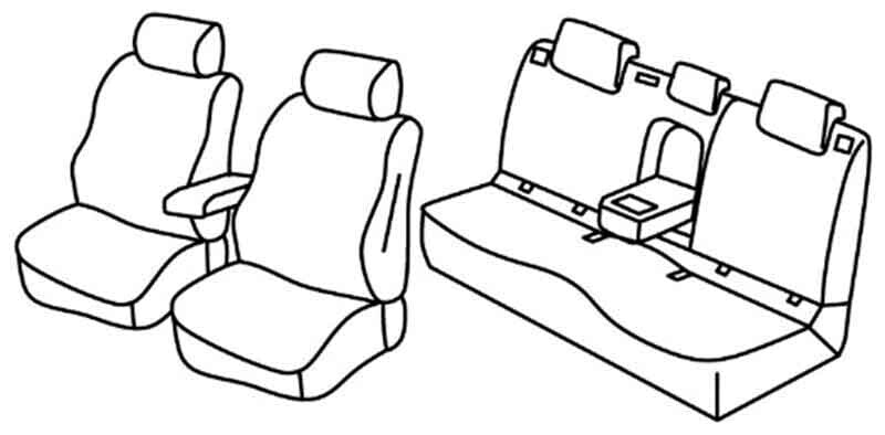 Set coprisedili Superior - Beige - compatibile per Skoda Octavia 5p (01/17>05/20) Elegance