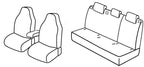 Set coprisedili Superior - Grigio/Nero - compatibile per Skoda Rapid 5p (01/13>12/14) Ambition Plus