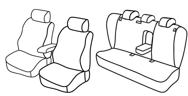 Set coprisedili Superior - Nero/Grigio - compatibile per Skoda Superb 4p (09/08>08/13)