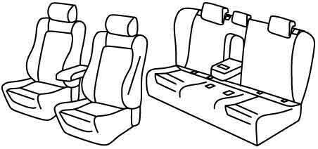 Set coprisedili Superior - Beige - compatibile per Skoda Superb 4p (07/15>08/19) Active, Style