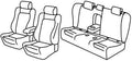 Set coprisedili Superior - Nero/Grigio - compatibile per Skoda Superb 4p (07/15>08/19) Active, Style
