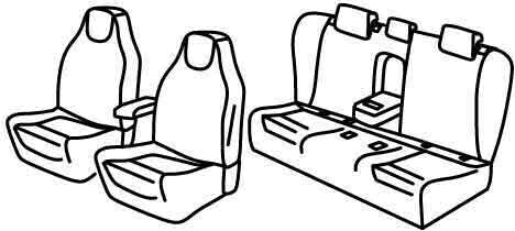 Set coprisedili Superior - Beige - compatibile per Skoda Superb Wagon (10/15>08/19) Sportline