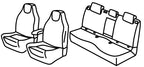 Set coprisedili Superior - Nero/Rosso - compatibile per Skoda Octavia 5p (03/13>12/16) RS