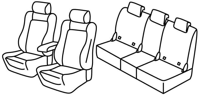 Set coprisedili Superior - Beige - compatibile per Skoda Karoq (12/17>) Style