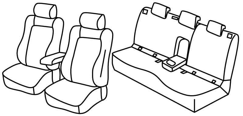 Set coprisedili Superior - Beige - compatibile per Skoda Karoq (12/17>)