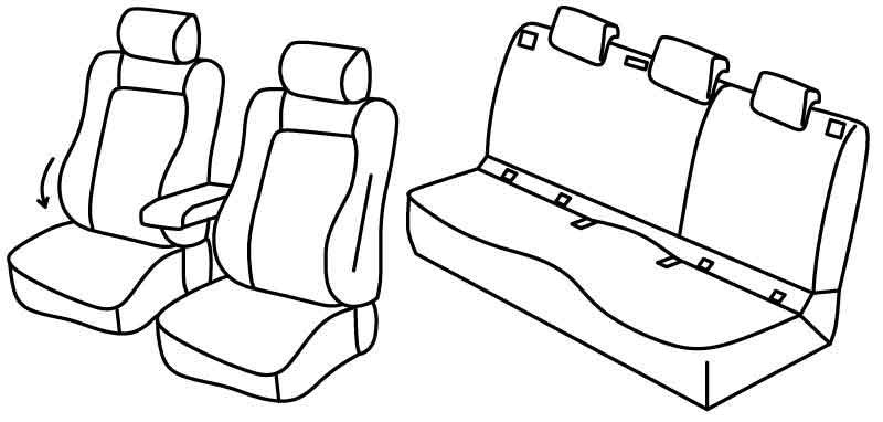 Set coprisedili Superior - Nocciola - compatibile per Skoda Karoq (12/17>)