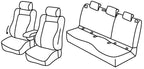 Set coprisedili Superior - Nero/Blu - compatibile per Skoda Karoq (12/17>)