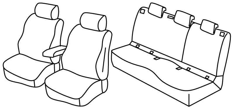 Set coprisedili Superior - Nocciola - compatibile per Skoda Karoq (12/17>)