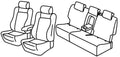 Set coprisedili Superior - Nero/Grigio - compatibile per Skoda Kodiaq (04/17>05/24) Scout, Style