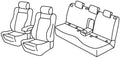 Set coprisedili Superior - Nero/Grigio - compatibile per Skoda Karoq (12/17>)