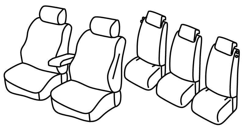 Set coprisedili Superior - Nero/Rosso - compatibile per Skoda Yeti (10/09>12/13) Active