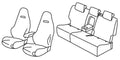 Set coprisedili Superior - Nero/Blu - compatibile per Skoda Kodiaq (04/17>05/24)