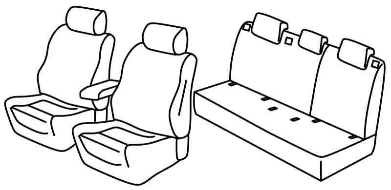 Set coprisedili Superior - Beige - compatibile per Skoda Octavia Wagon (06/20>)