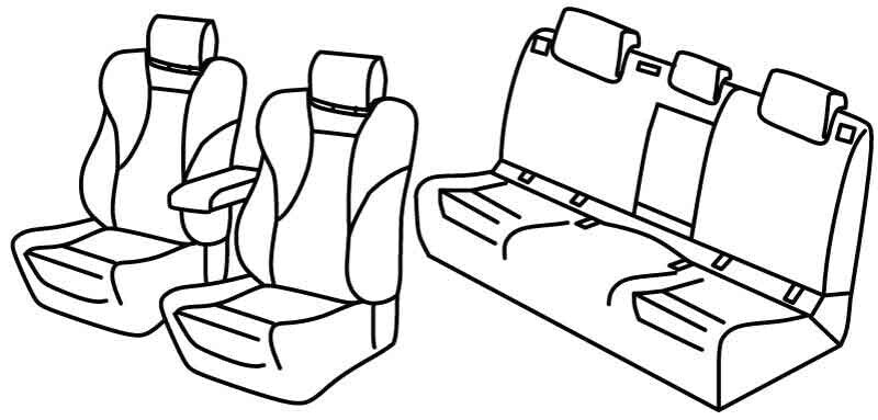 Set coprisedili Superior - Nero/Blu - compatibile per Skoda Elroq 5p (11/24>) electric - Skoda Enyaq 5p (11/20>) Electric