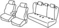 Set coprisedili Superior - Nero/Blu - compatibile per Skoda Superb 4p (09/19>12/23)