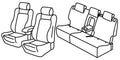 Set coprisedili Superior - Nero/Grigio - compatibile per Skoda Kodiaq (04/17>05/24) Style, Executive