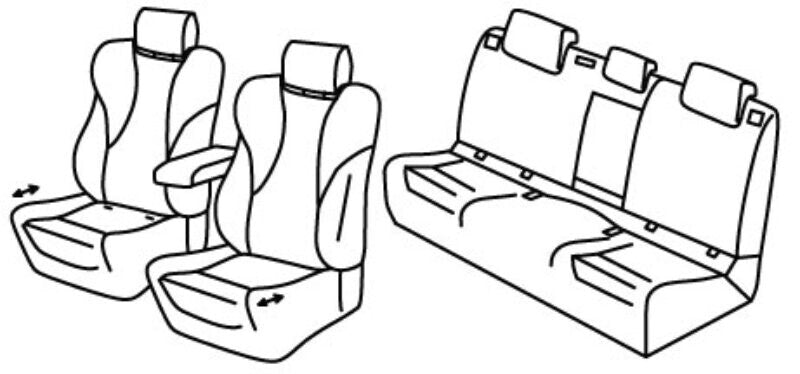 Set coprisedili Superior - Beige - compatibile per Skoda Superb Wagon (04/24>) DSG