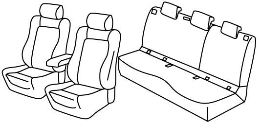 Set coprisedili Superior - Beige - compatibile per Skoda Karoq (12/17>)
