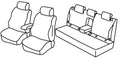 Set coprisedili Superior - Nero/Blu - compatibile per Subaru Outback (03/15>03/21)