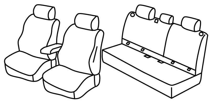 Set coprisedili Superior - Nocciola - compatibile per Subaru Forester (04/08>01/13)