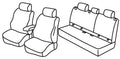 Set coprisedili Superior - Nero/Blu - compatibile per Subaru Forester (04/08>01/13)