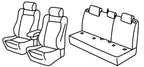Set coprisedili Superior - Nero/Blu - compatibile per Subaru Xv (01/12>01/18) Free, Style, Limited