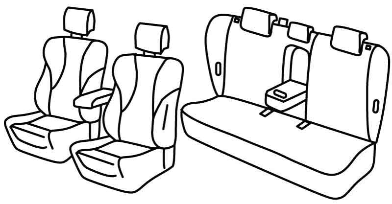 Set coprisedili Superior - Beige - compatibile per Subaru Outback (04/21>) Elettrica
